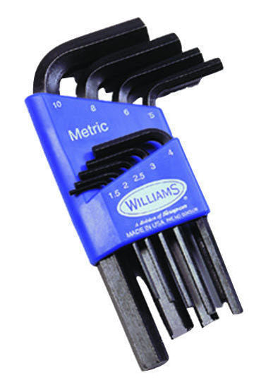9 Piece Hex Key Set, Standard Key Style, Short, Metric 1.5-10mm