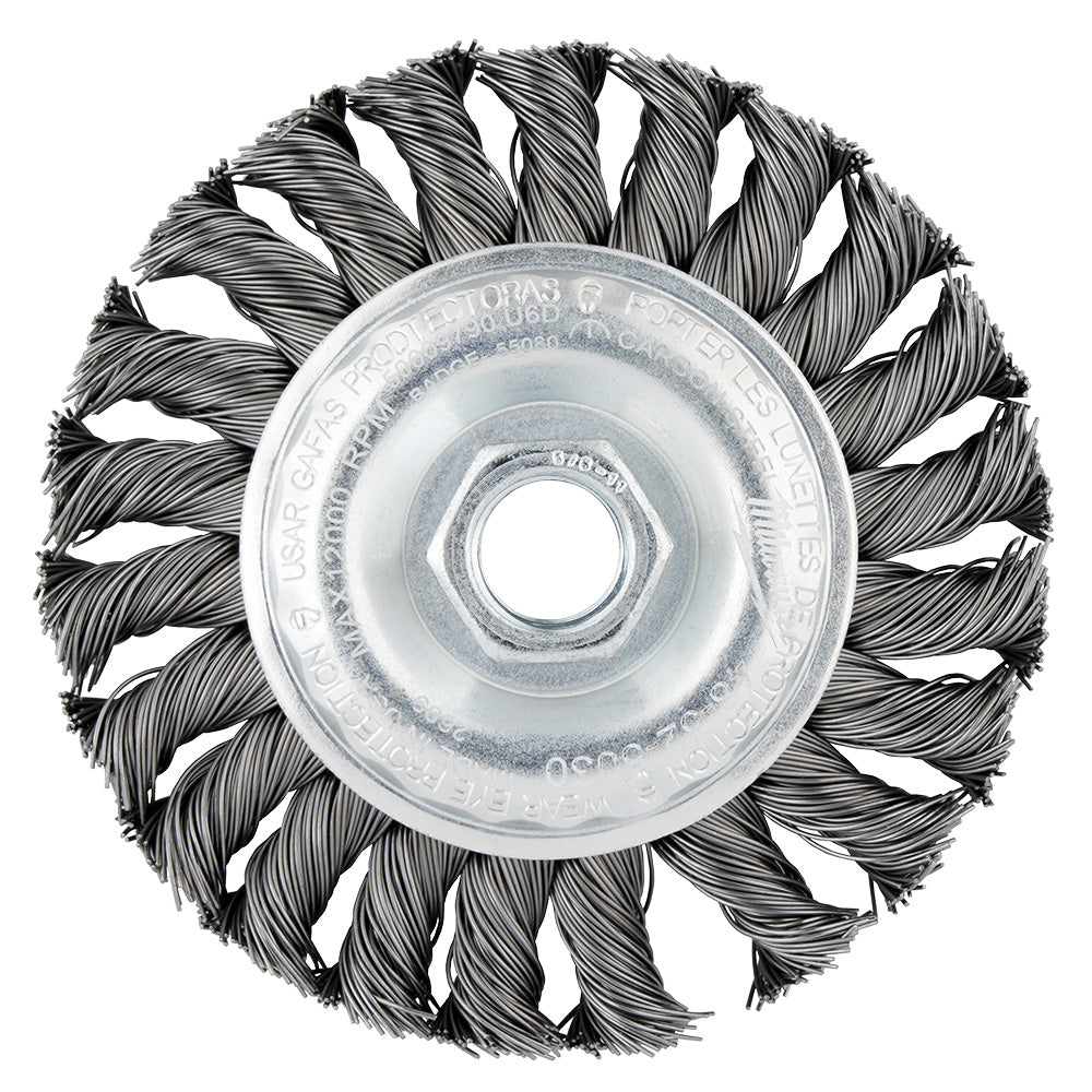 4 In Carbon Steel Full Cable Twist Knot Wheel