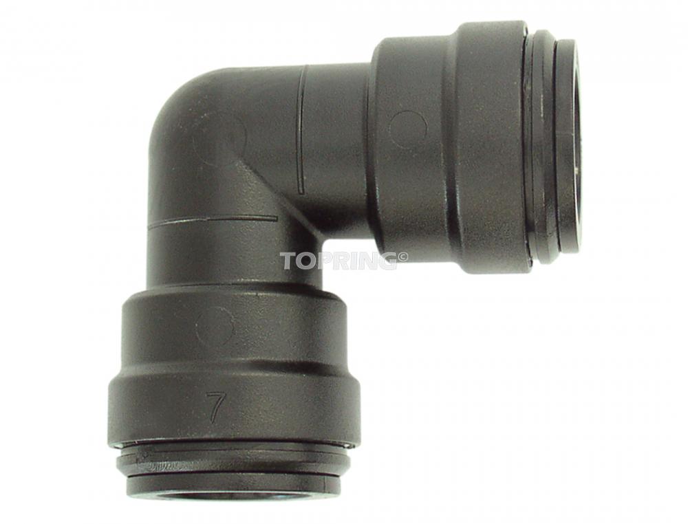 Raccord coudé à 90° en polymère de 22 mm S05, modèle Air Line