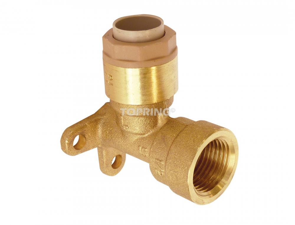 15 mm to 1/2 (F) BSPP Brass Backplate Adapter S07, Quikline Model