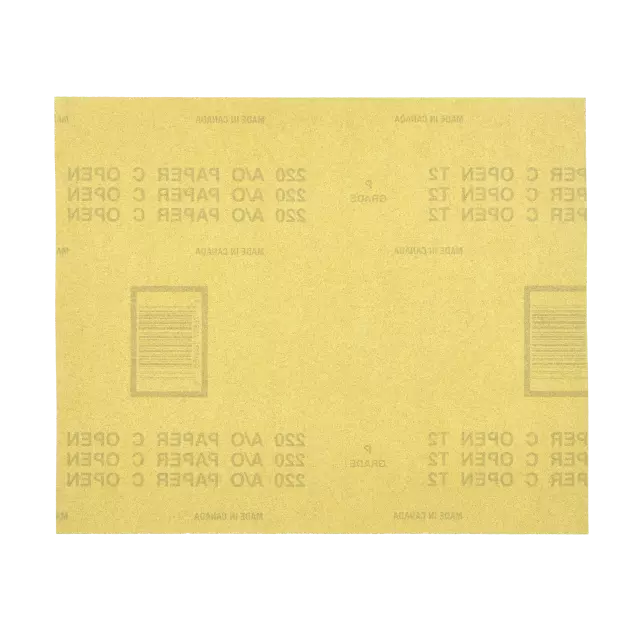 Feuille abrasive revêtue, pour le conditionnement de surface - Matériau en oxyde d'aluminium, 11 po de long, 9 po de large, grain P150