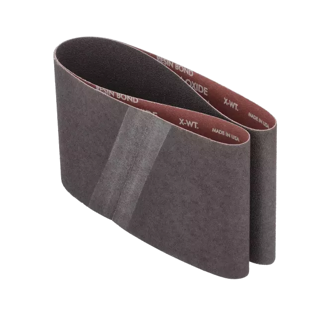 Coated Deburring, Grinding, Polishing, Shaping Belt - 60 Grit, Aluminum Oxide Material, Cotton Backing Material, 48 in Belt Length, 6 in Belt Width