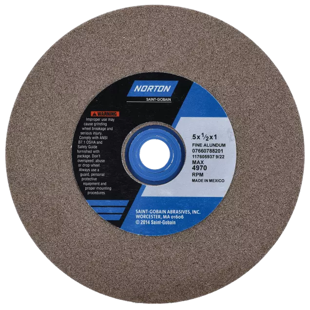Meule d'établi ou sur socle Gemini Alundum - Grade : fin, numéro de grain : 100, 120, diamètre de la meule : 7 po