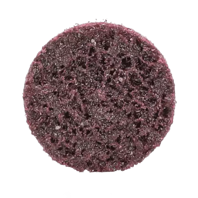 Non-Woven Sanding Disc - 3 in Disc Diameter, Aluminum Oxide Abrasive Material, Nylon Backing Material, 80 Grit, Maroon Color