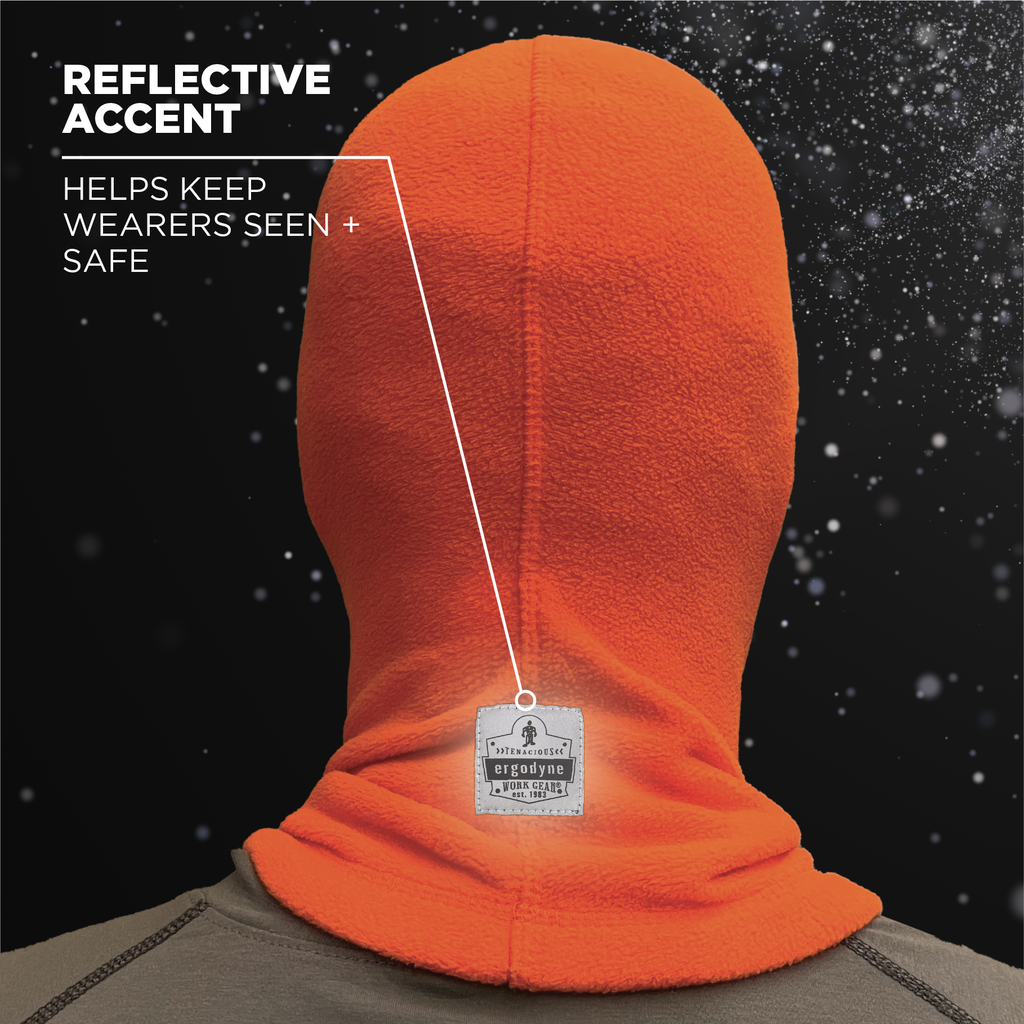 6821 Orange Balaclava Face Mask Fleece