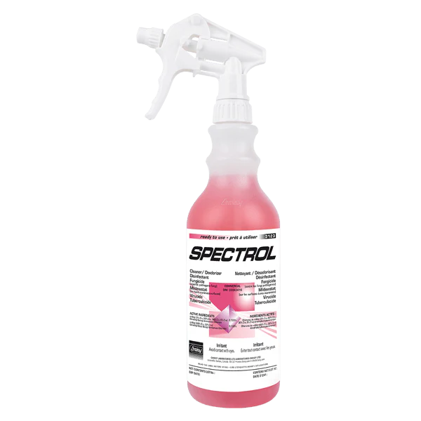 SPECTROL - Nettoyant/désodorisant/désinfectant fongicide/mildioustat/virucide/tuberculocide/multiquaternaires, 3123, 750ml