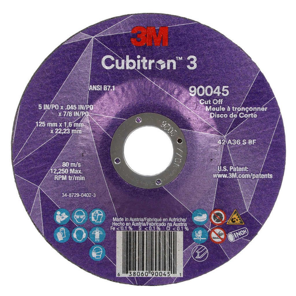 3M Cubitron 3 Cut-Off Wheel 5in T27 36+