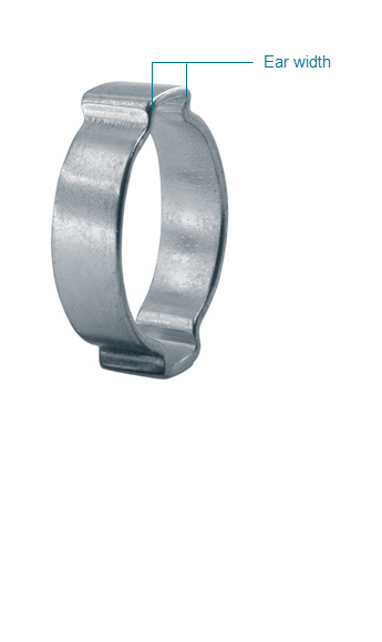 2-ear clamps size 1'' serie 151 stainless steel