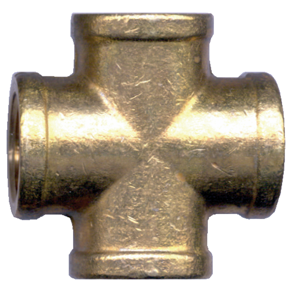 Forged Cross, Brass, 3/8 FPT
