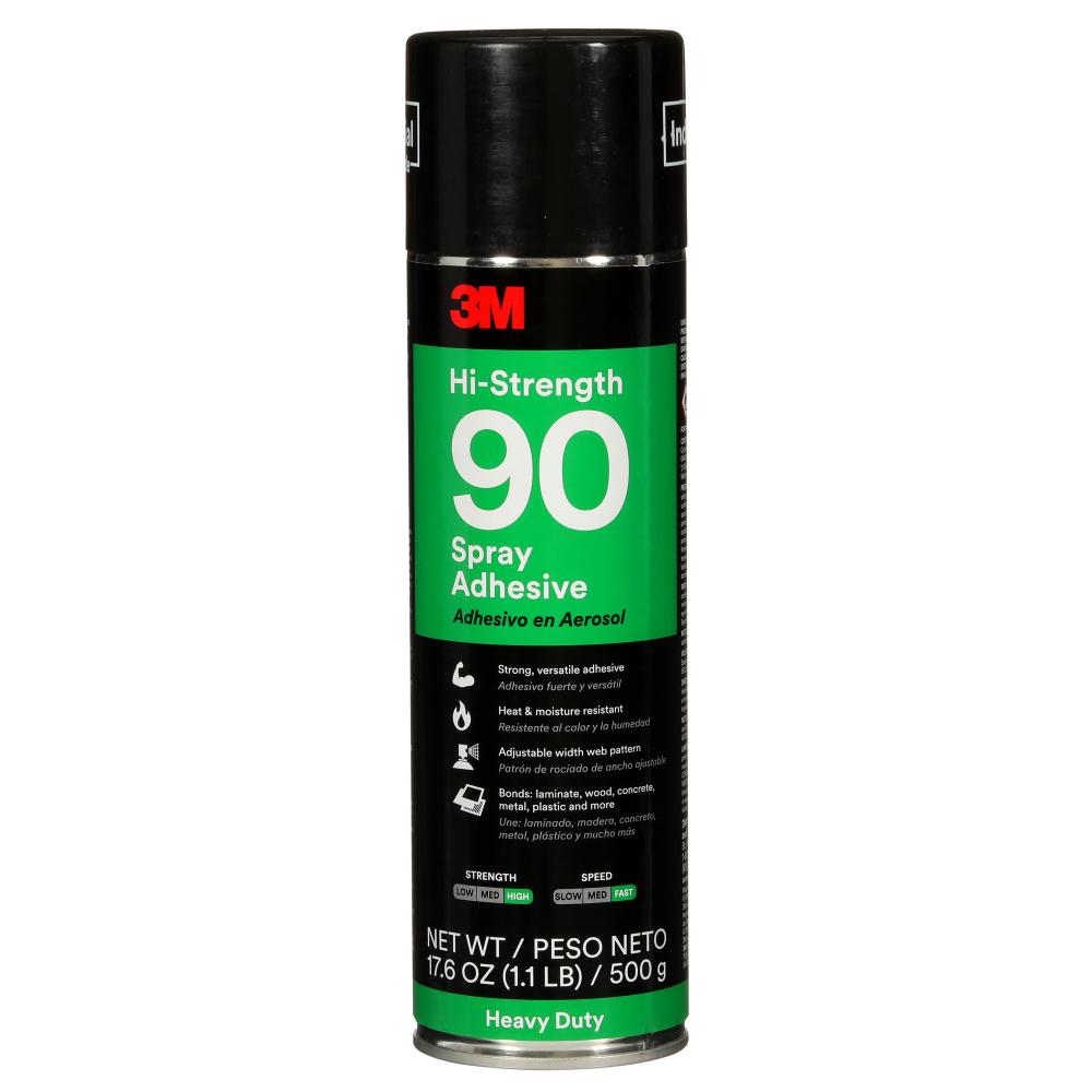 3M™ Hi-Strength 90 Spray Adhesive Clear, Net Wt 17.6 oz