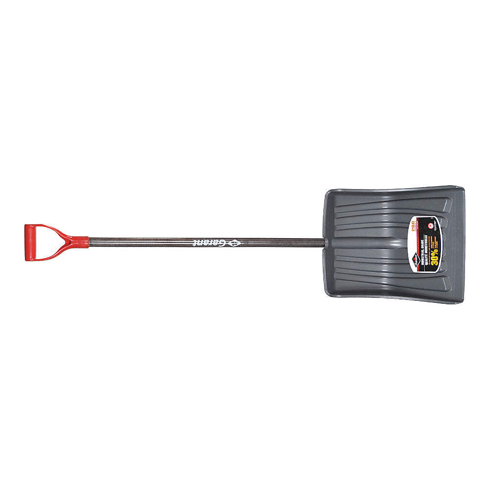 Snow Pusher, D-Grip, 45 In Handle, 21 X 11 In Blade, Polypropylene/Ash