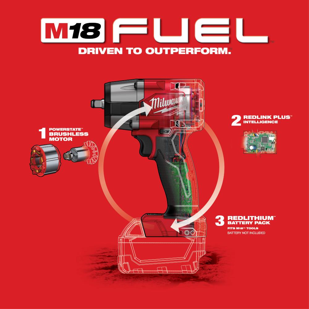 M18™ FUEL 3/8 in. MTIW RING BARE