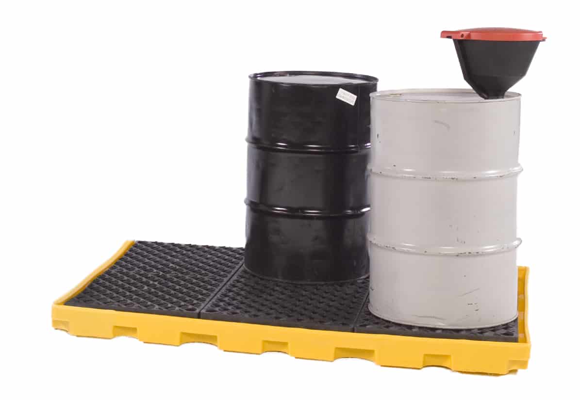 Ultra-Tech, Ultra-Spill Deck®, P6 Model (6 Drums), Yellow, Polyethylene, 66 Gallons, 74.3" x 50" x 5.3"