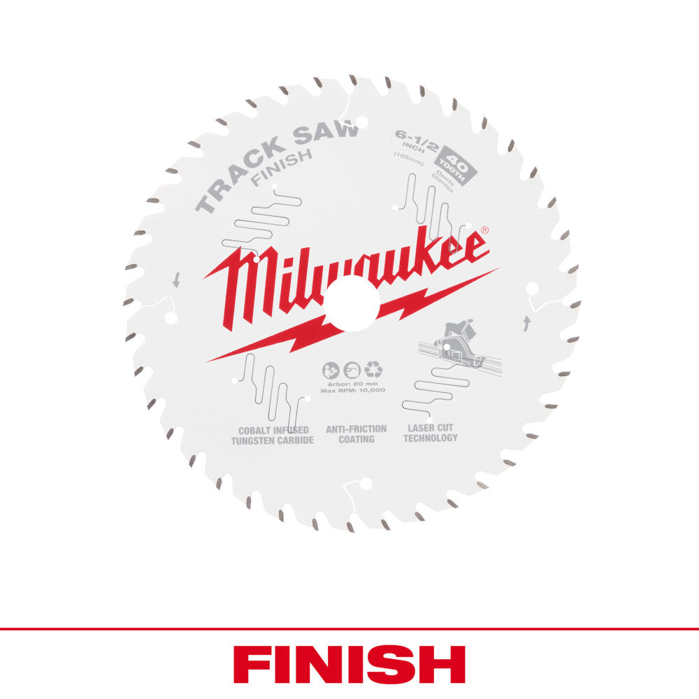 6-1/2” 40t Finish Track Saw Blade, 5/PK