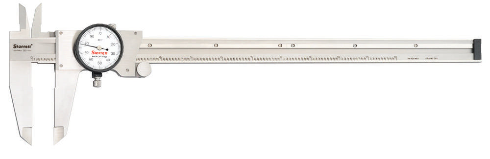 Pied à coulisse à cadran en acier inoxydable avec plage SLC 0-12" et graduations 0,001"
