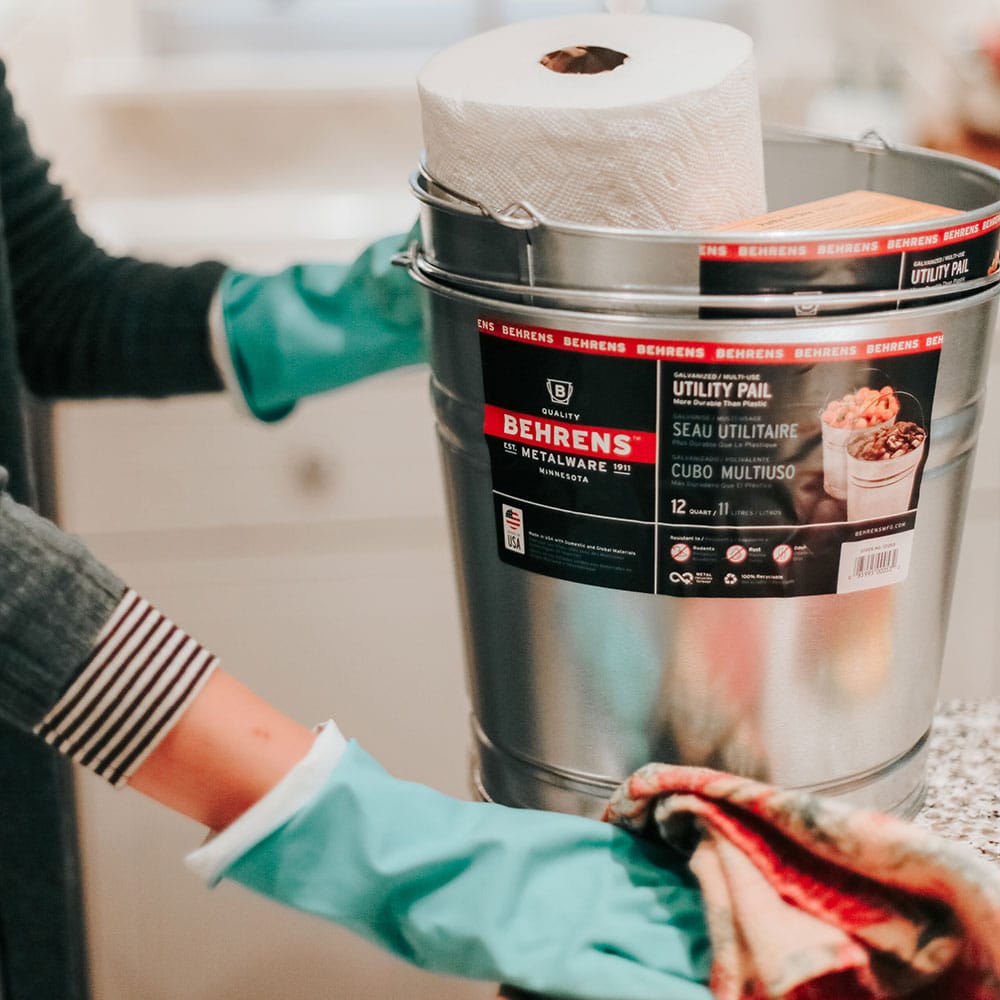 Seau en acier galvanisé, 12 pt, 11 l