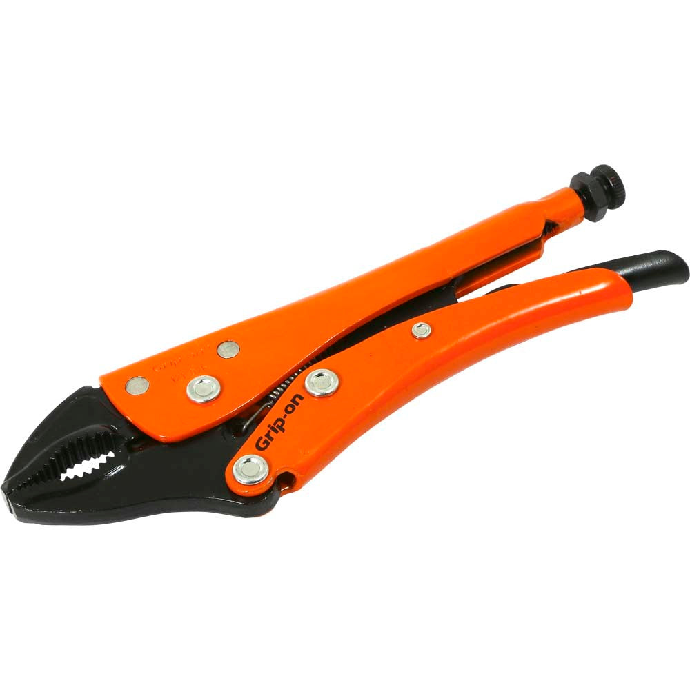 Locking Plier - Curved Jaws with Wire Cutter, 7"