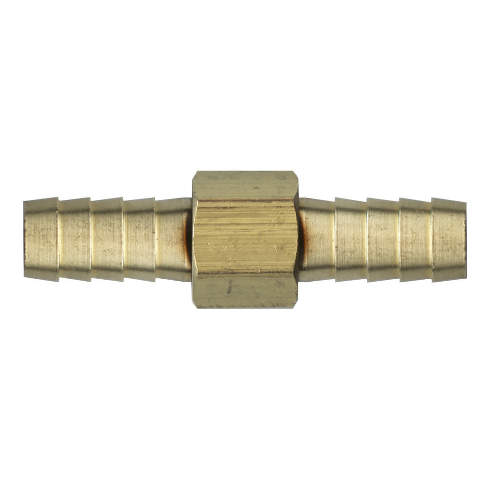 Hose Barb Hose Splicer, Brass, 1/4 ID