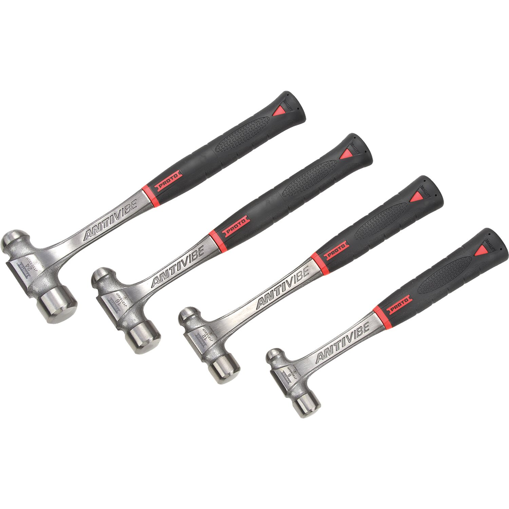 PROTO 4 Piece Anti-Vibe Ball Pein Hammer Set