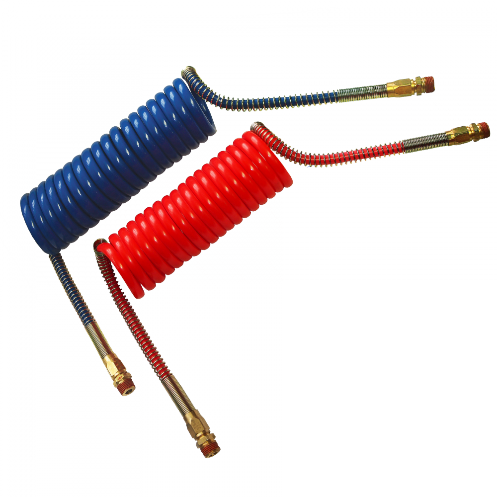 Bobines d'air résistantes au froid extrême Sae J844D, 1/2 OD, 1/2 NPT, ensemble rouge/bleu, 20 pi