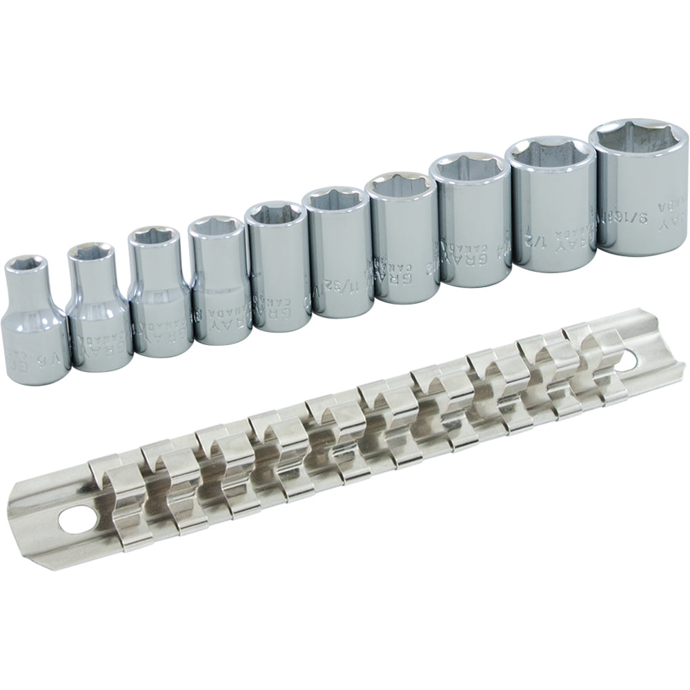 Jeu de douilles - entraînement 1/4", 6 pans, 10 pièces