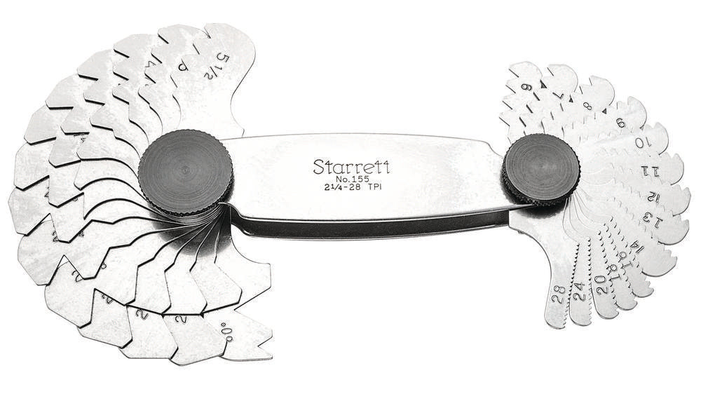 Screw Pitch Gage 27 Leaves 2-1/4-28 TPI