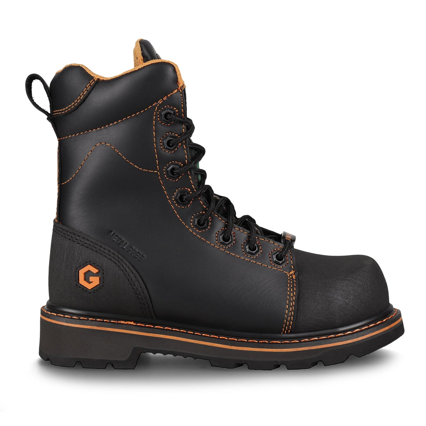 Tanker5 17177, Bottes de travail, noires, cuir et caoutchouc, pointure 12