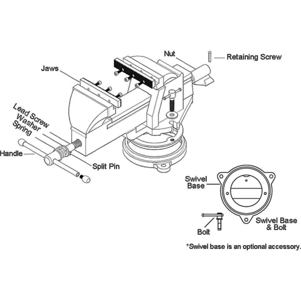 Vis mère - Étau de 6 po
