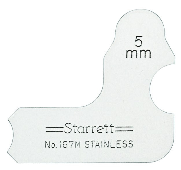 Jauge de rayon Starrett 167M-2 1/2 2,5 mm