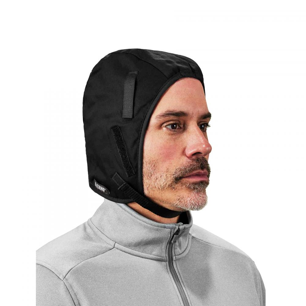 Doublure de casque, 2 épaisseurs, coton, noir, 6850, regulier