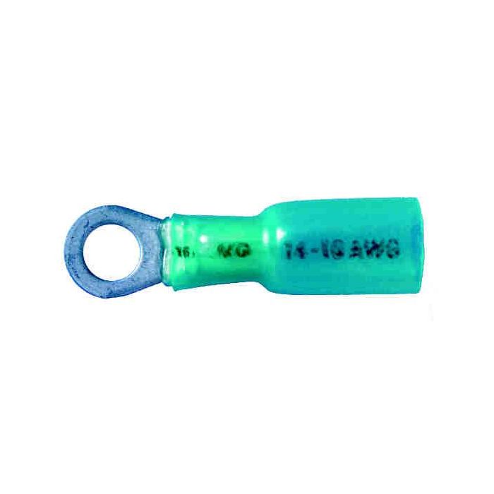 Ring crimp/shrink terminal wire 16-14ga stud no10 25/pk