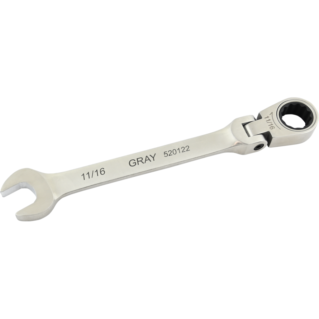Combination Wrench - 11/16", Flex Head