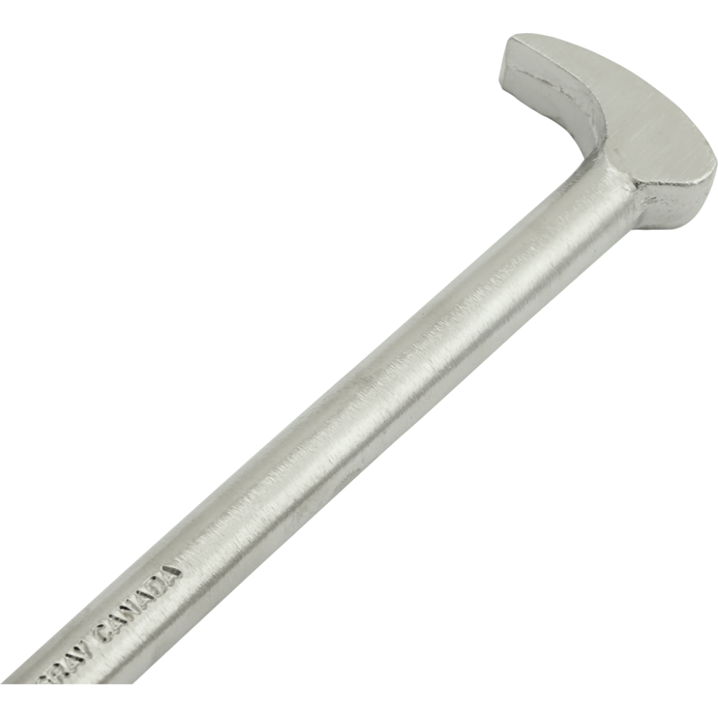 20-Inch Rolling Head Pry Bar with Nickel Finish