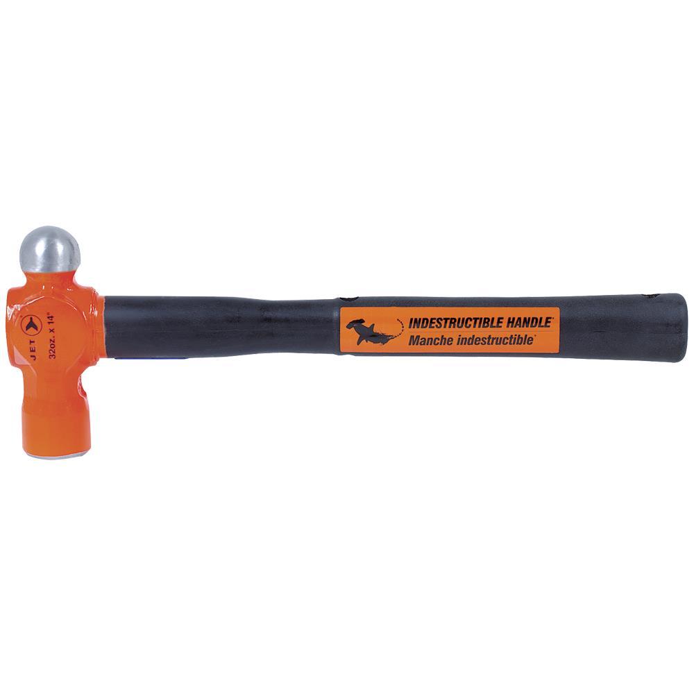 32 oz x 14" Indestructible Handle Ball Pein Hammer - Super Heavy Duty