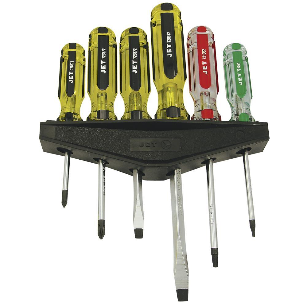 6 PC Jumbo Handle Screwdriver Set