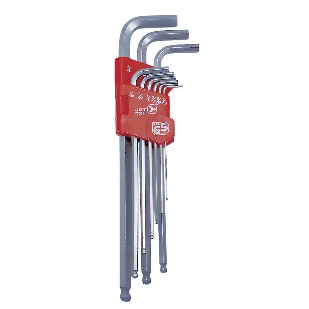 9 PC SAE Extra Long Ball Nose Hex Key Set