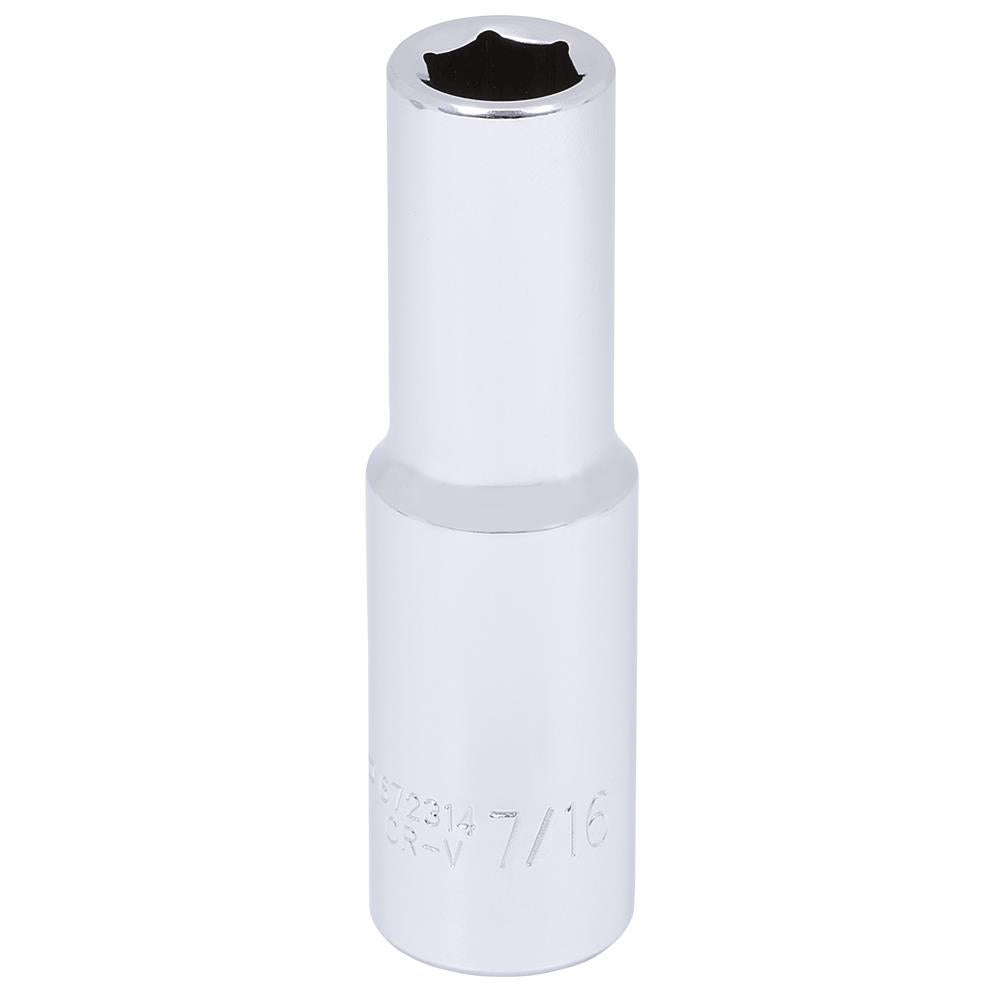1/2" DR x 7/16" Deep Chrome Socket - 6 Point