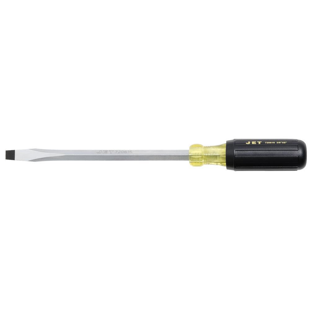 3/8" x 8" Slot Square Shank Cushion Grip Screwdriver