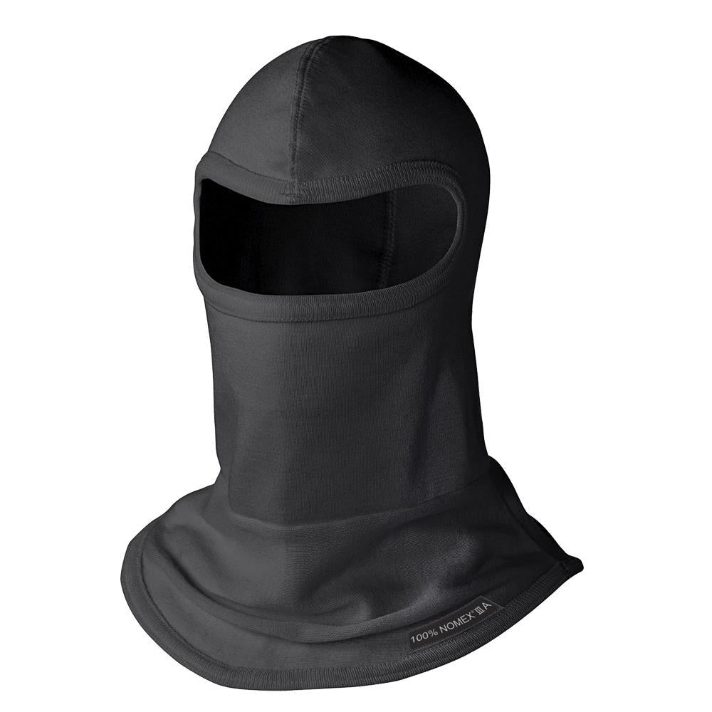 Cagoule de protection, 1 trou, doublée, noire, SZ : O/S