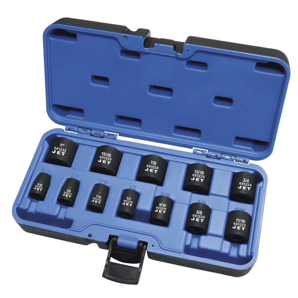 12 PC 3/8" DR SAE Impact Socket Set - 6 Point