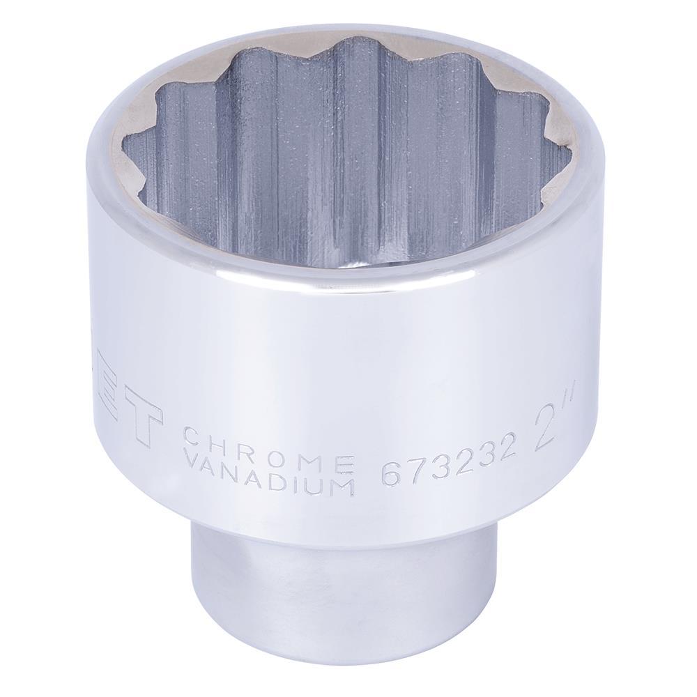 3/4" DR x 2" Regular Chrome Socket - 12 Point
