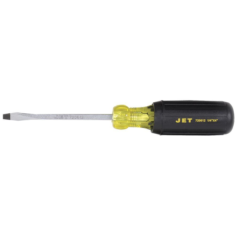 1/4" x 4" Slot Square Shank Cushion Grip Screwdriver