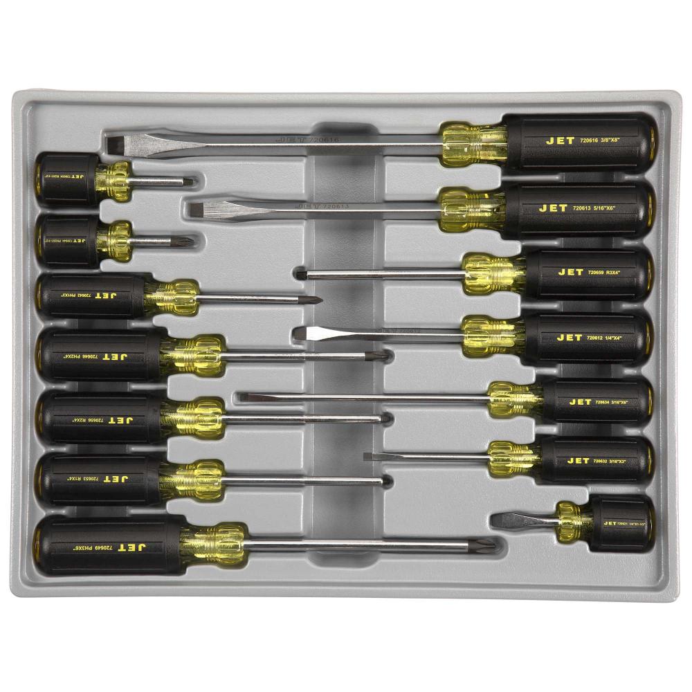 14 PC Cushion Grip Screwdriver Set
