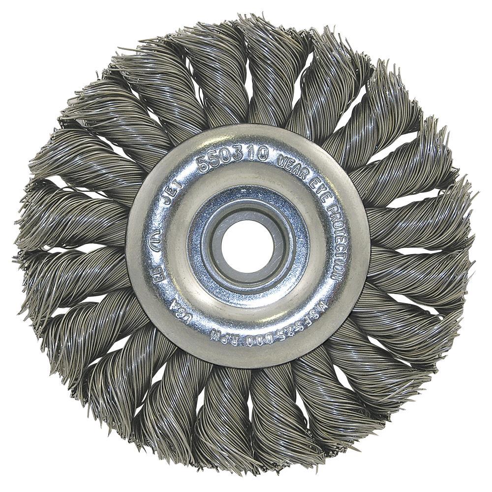 3-1/4 x (3/8-1/2) Knot Twisted Wire Wheel - Unthreaded