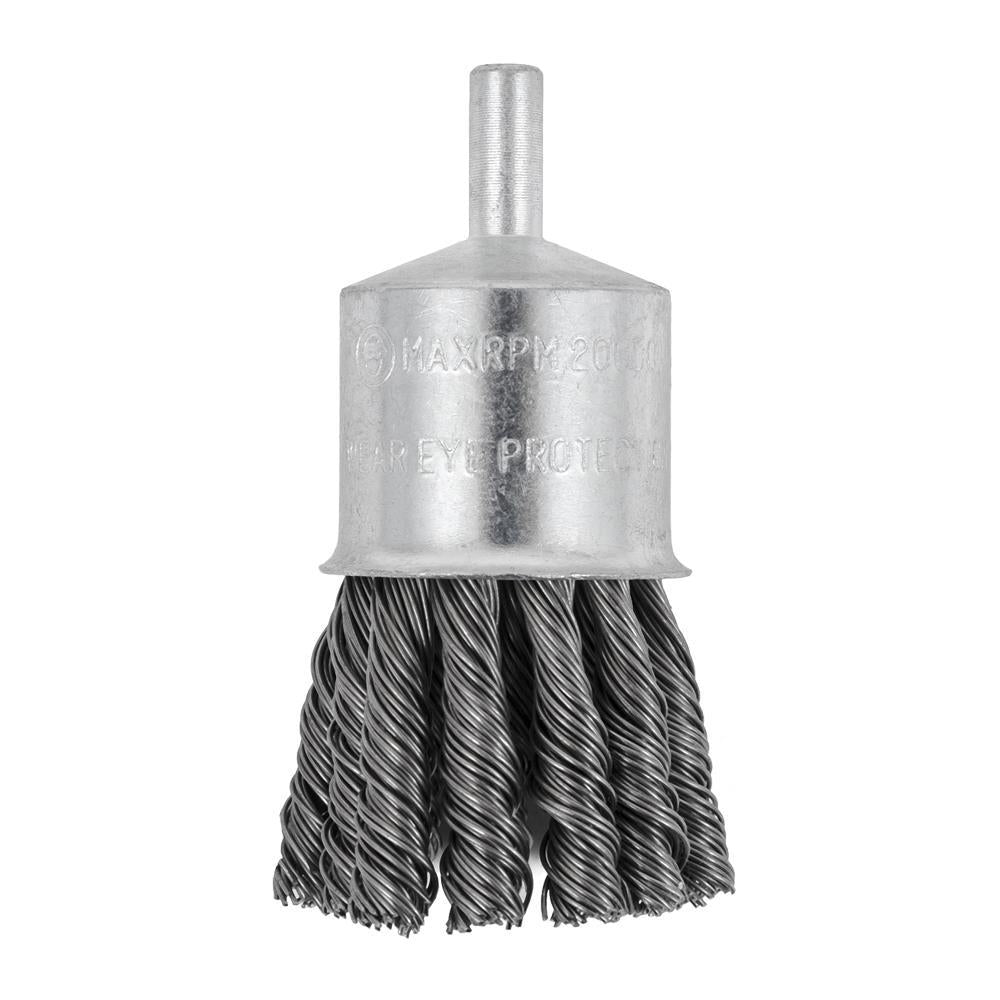 1-1/8 x 1/4" Shaft Mounted Knot Twisted End Brush