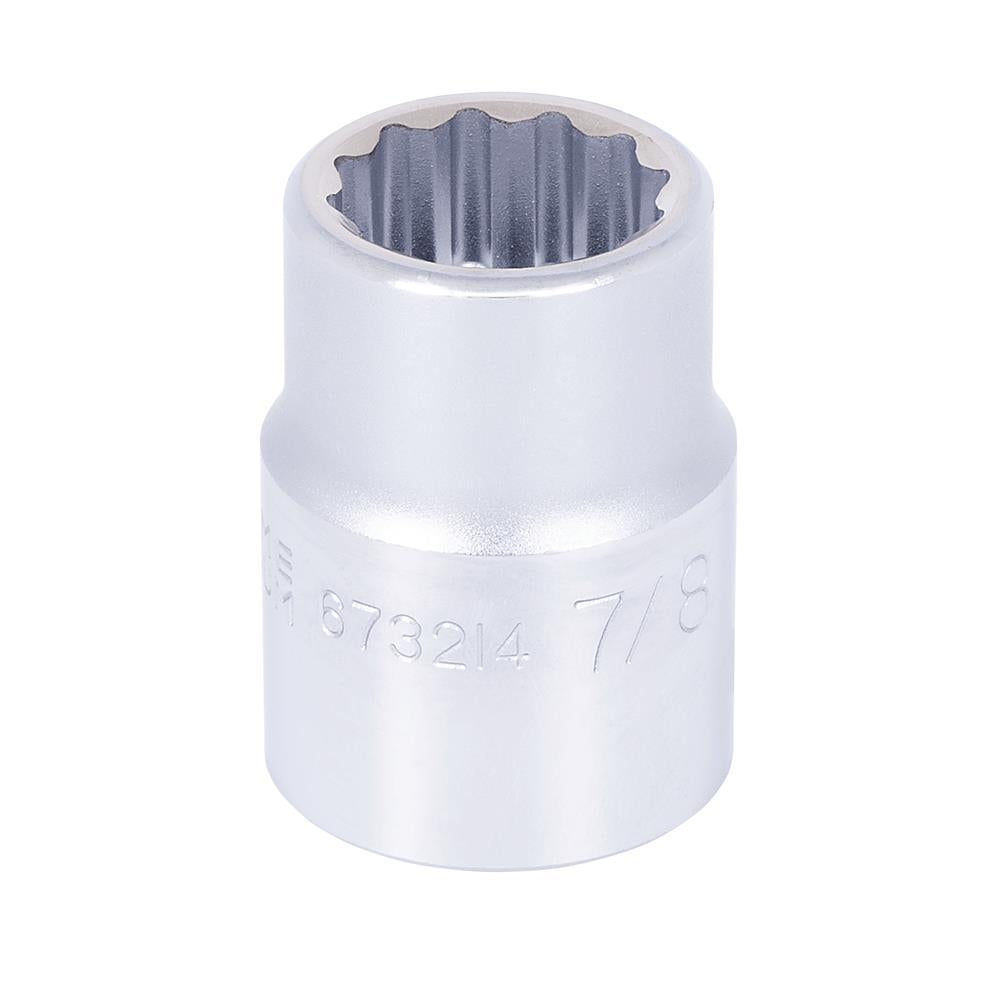 3/4" DR x 7/8" Regular Chrome Socket - 12 Point