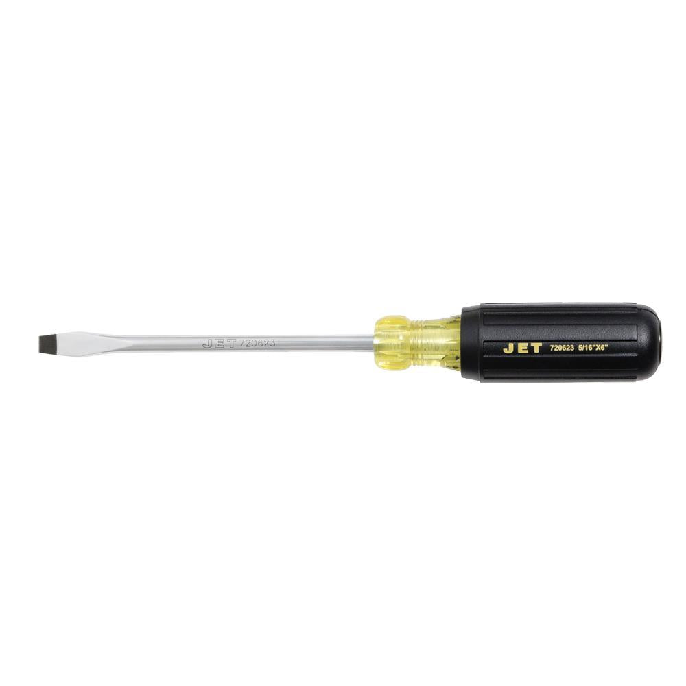 5/16" x 6" Slot Round Shank Cushion Grip Screwdriver