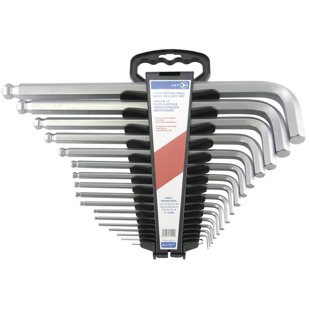 17 PC Metric Jumbo Extra Long Ball Nose Hex Key Set