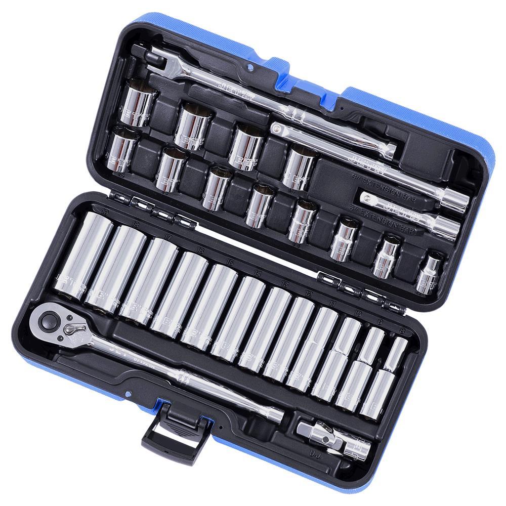 30 PC 3/8" DR Metric Socket Wrench Set - 6 Point