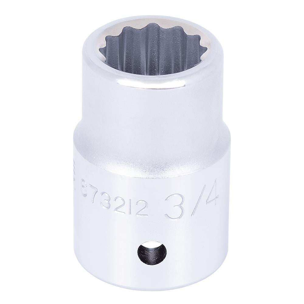3/4" DR x 3/4" Regular Chrome Socket - 12 Point